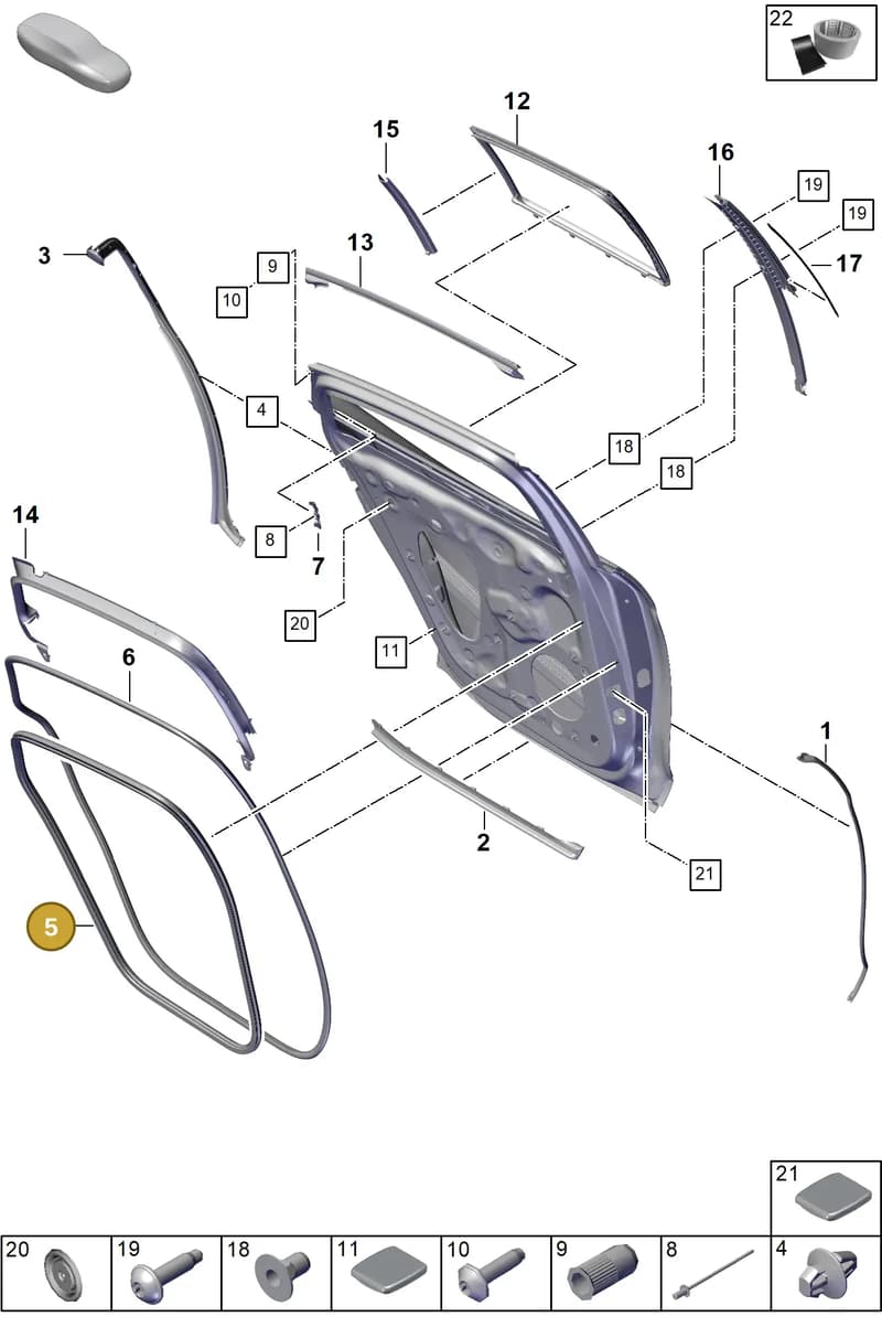 971833721Y — Porsche Panamera (2023-2025) diagram p62804150, position 5