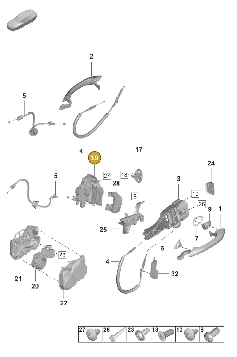 971837015F — Porsche Panamera (2020-2023) diagram p58804100, position 19