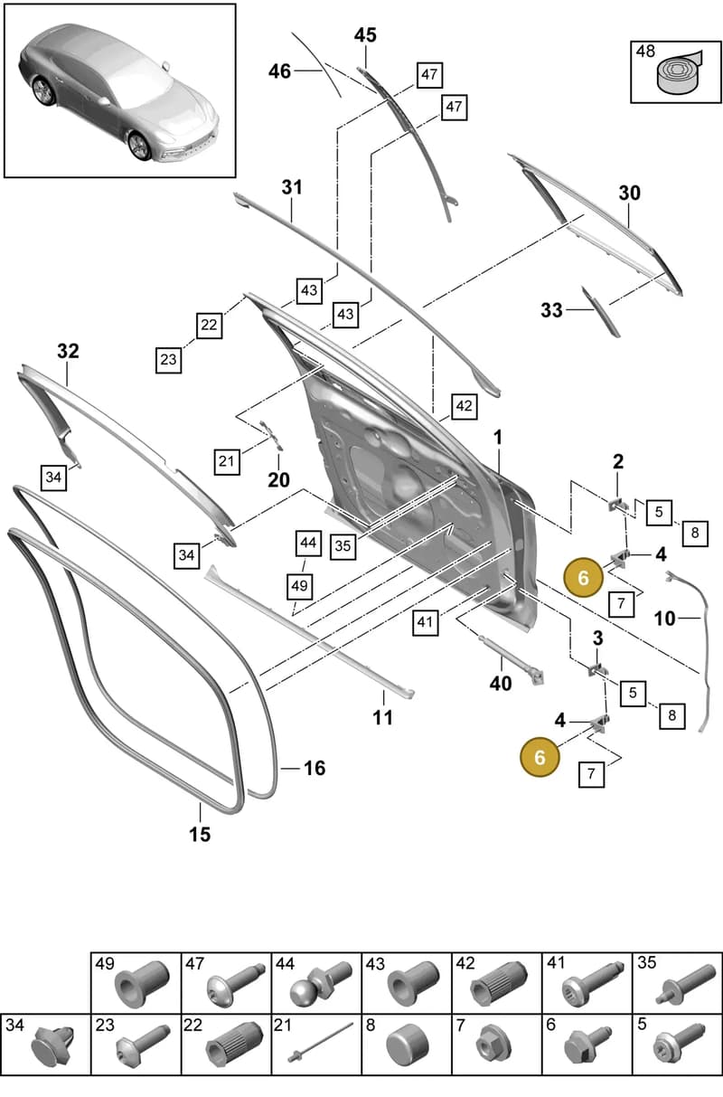 971837017 — Porsche Panamera (2016-2020) diagram p49804000, position 6