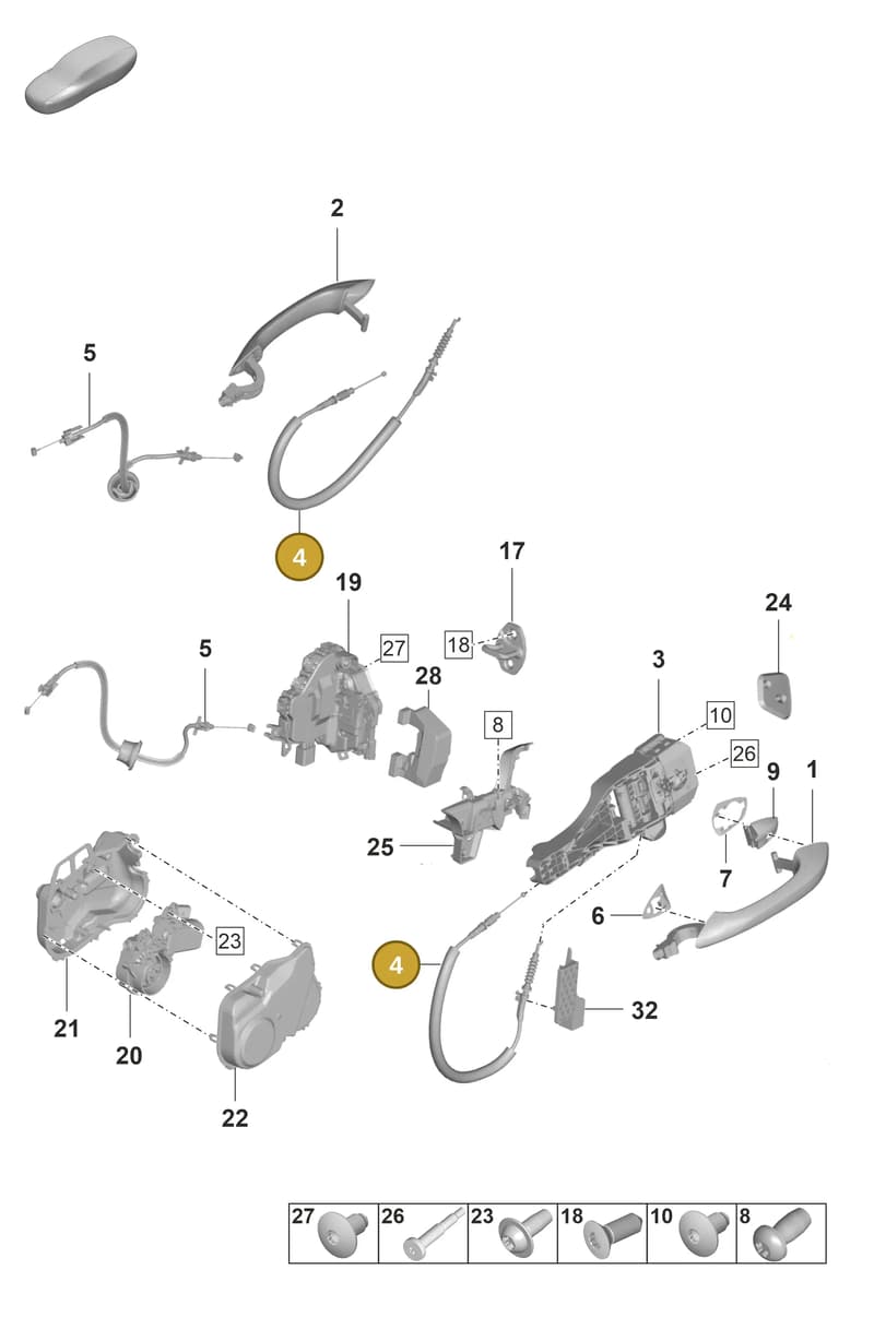 971837017 — Porsche Panamera (2020-2023) diagram p58804100, position 4