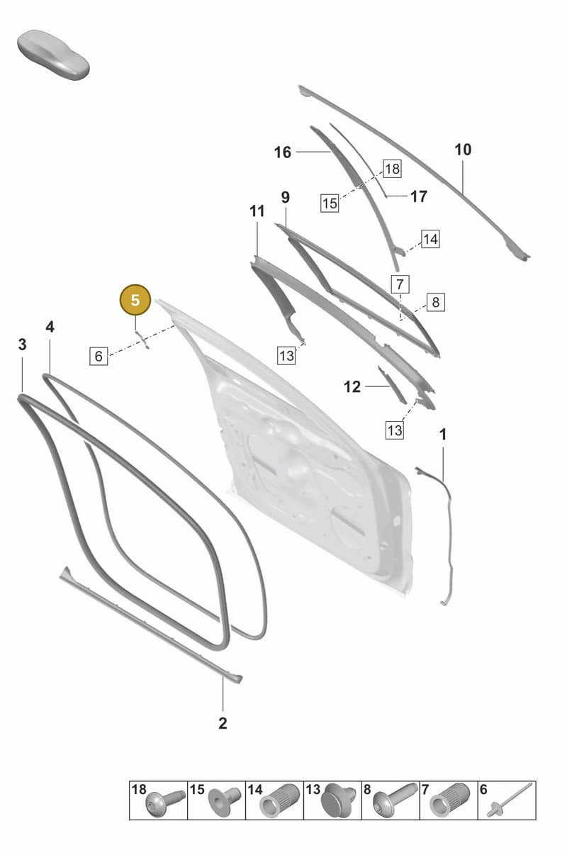 971837073 — Porsche Panamera (2020-2023) diagram p58804050, position 5