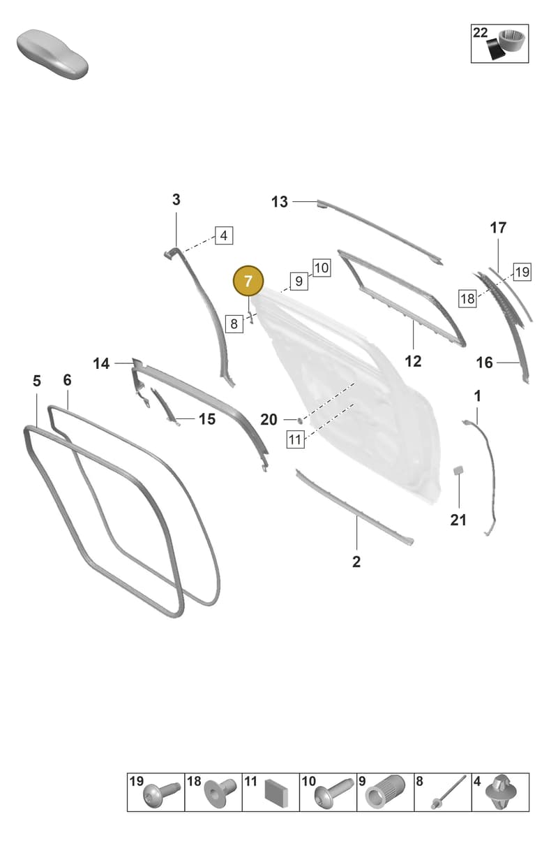 971837073 — Porsche Panamera (2020-2023) diagram p58804260, position 7