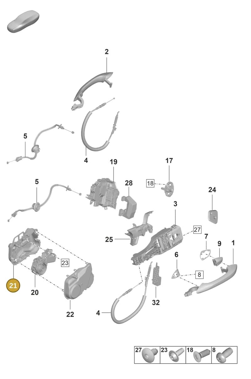 971837101 — Porsche Panamera (2020-2023) diagram p58804300, position 21