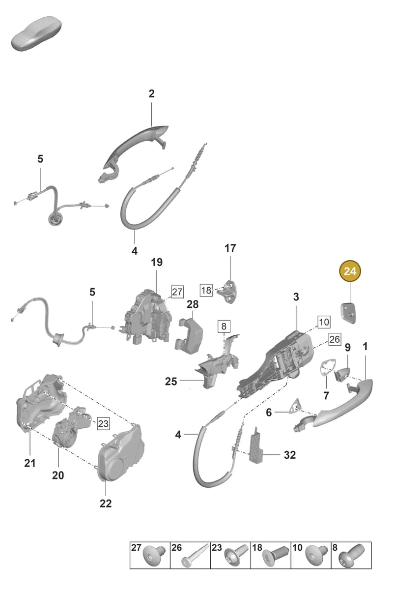 971837111 — Porsche Panamera (2020-2023) diagram p58804100, position 24