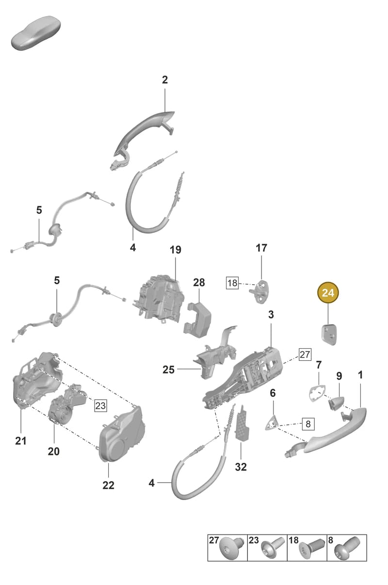 971837111 — Porsche Panamera (2020-2023) diagram p58804300, position 24