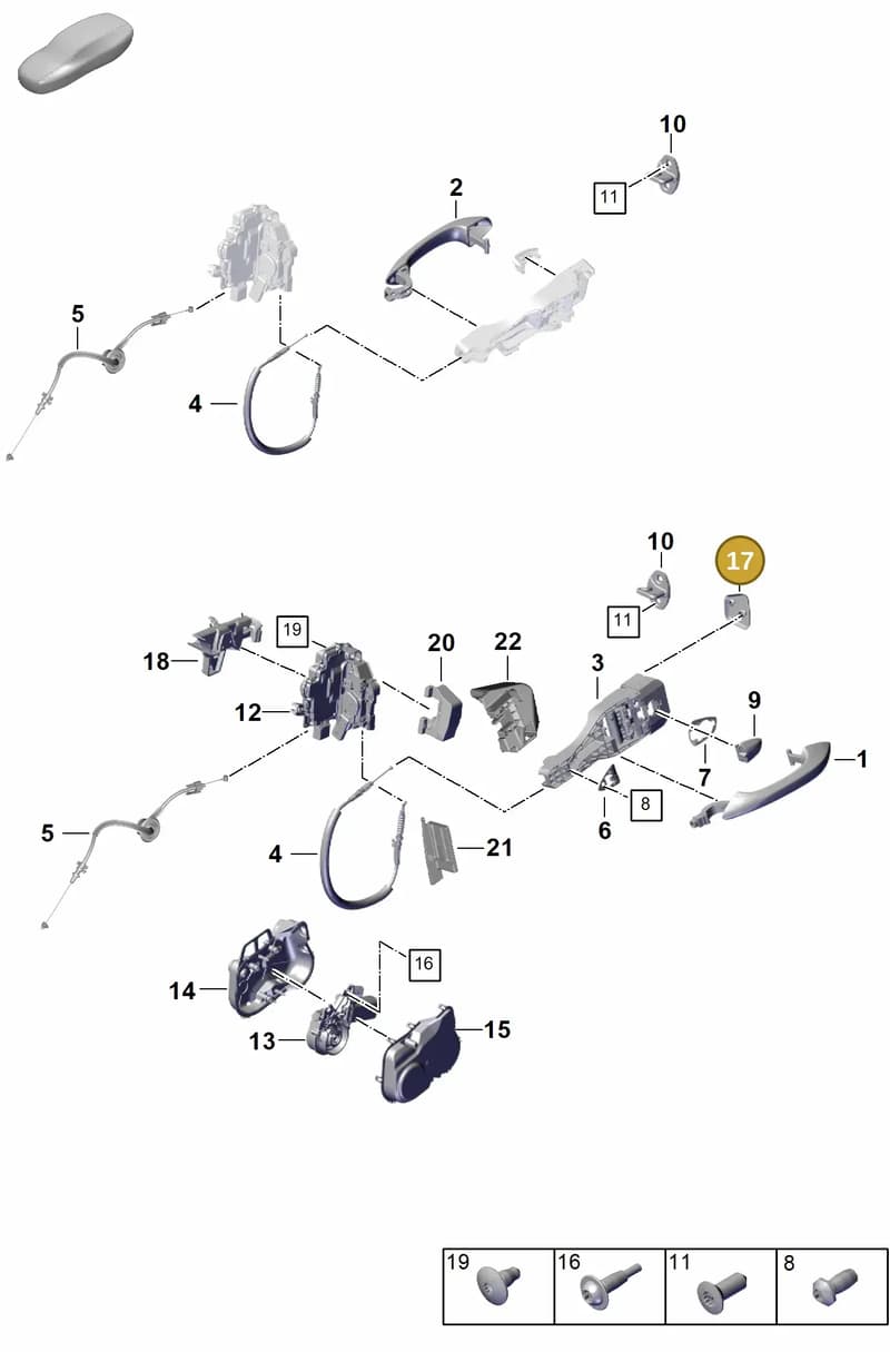 971837111 — Porsche Panamera (2023-2025) diagram p62804250, position 17