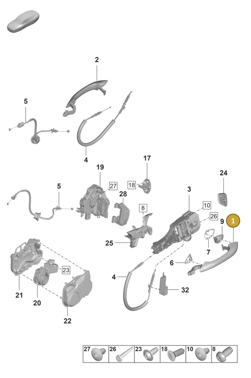 971837205GYG2X — Porsche Panamera (2020-2023) diagram p58804100, position 1