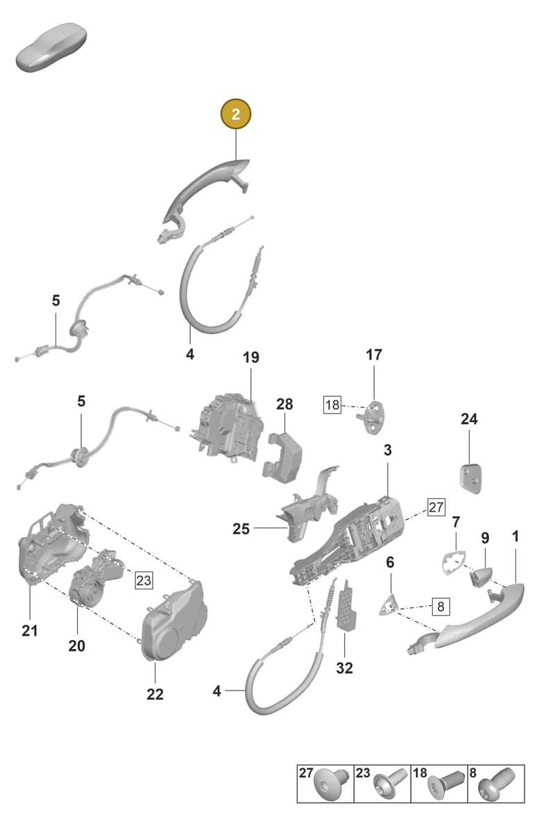 971837206CG2X — Porsche Panamera (2020-2023) diagram p58804300, position 2