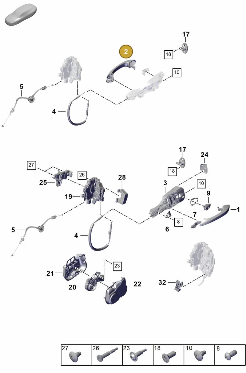 971837206CG2X — Porsche Panamera (2023-) diagram p62804200, position 2