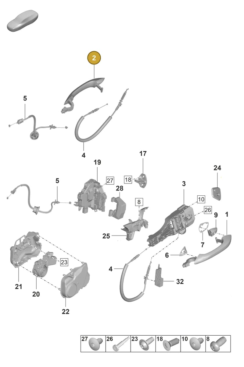 971837206GYG2X — Porsche Panamera (2020-2023) diagram p58804100, position 2