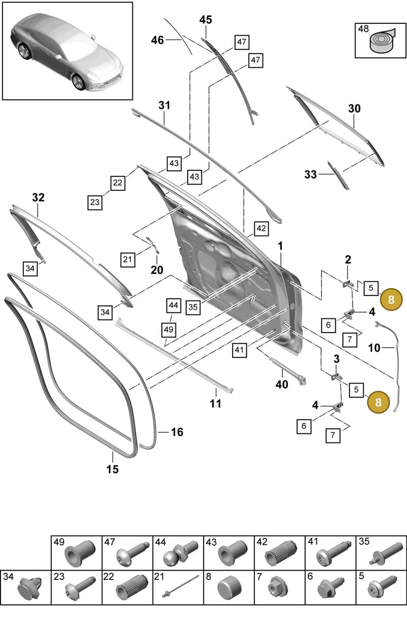 971837210 — Porsche Panamera (2016-2020) diagram p49804000, position 8
