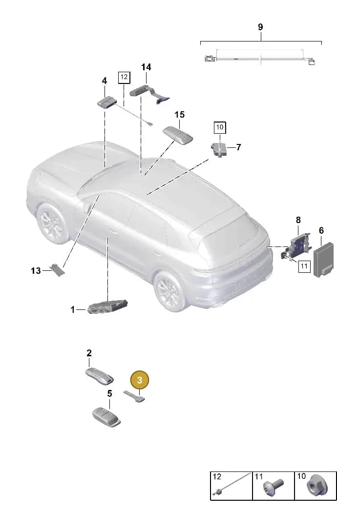 971837216 — Porsche Cayenne Coupe (2023-2023) diagram p60901400, position 3