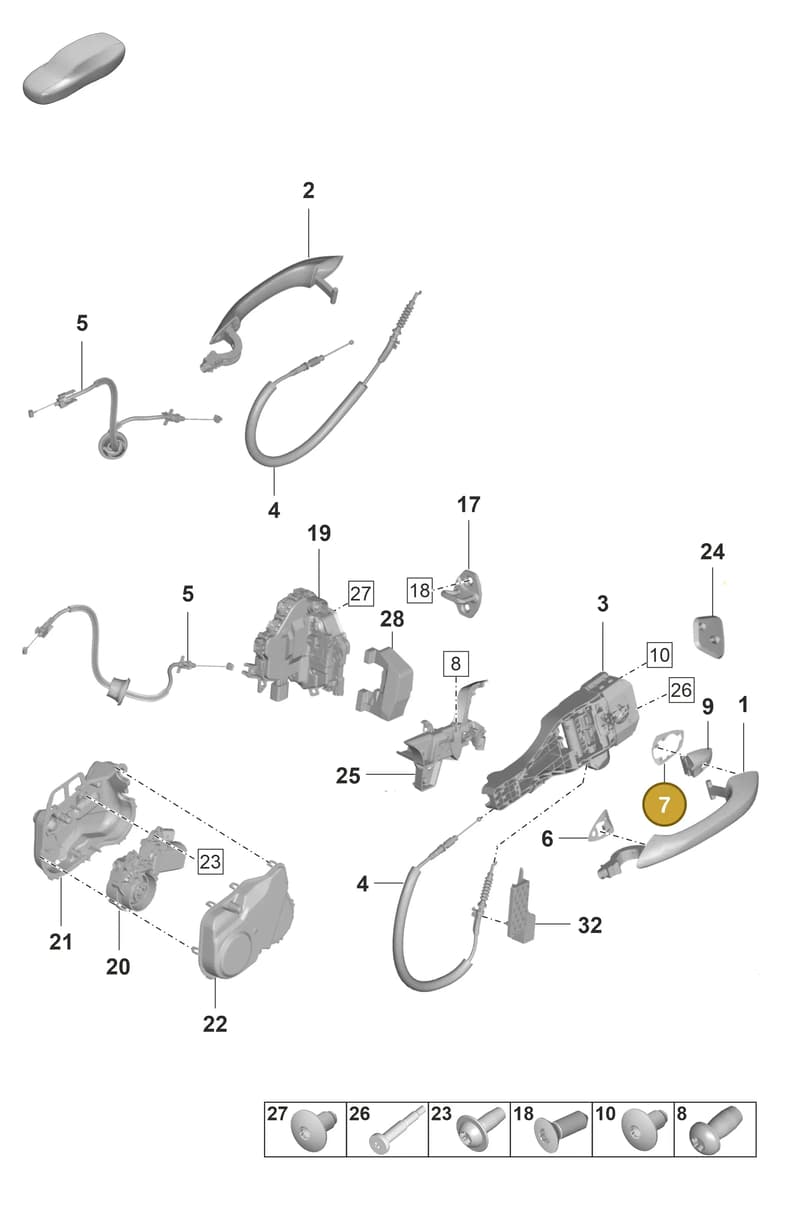 971837278 — Porsche Panamera (2020-2023) diagram p58804100, position 7