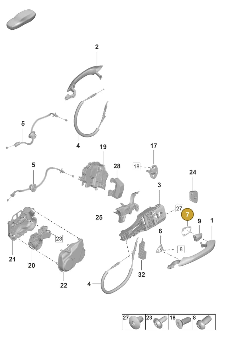 971837278 — Porsche Panamera (2020-2023) diagram p58804300, position 7