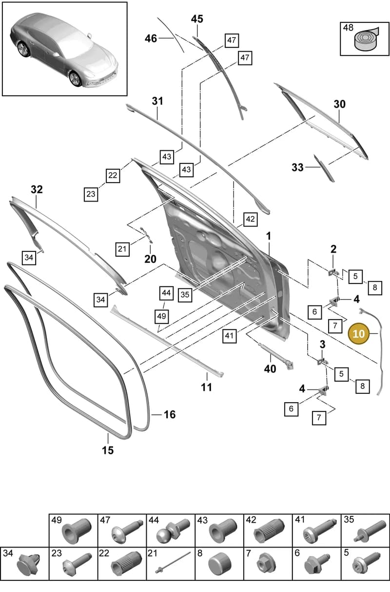 971837330 — Porsche Panamera (2016-2020) diagram p49804000, position 10