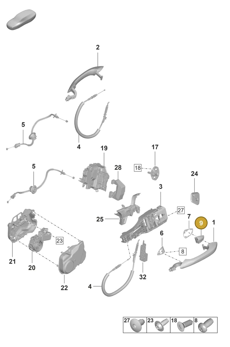 971837330 — Porsche Panamera (2020-2023) diagram p58804300, position 9