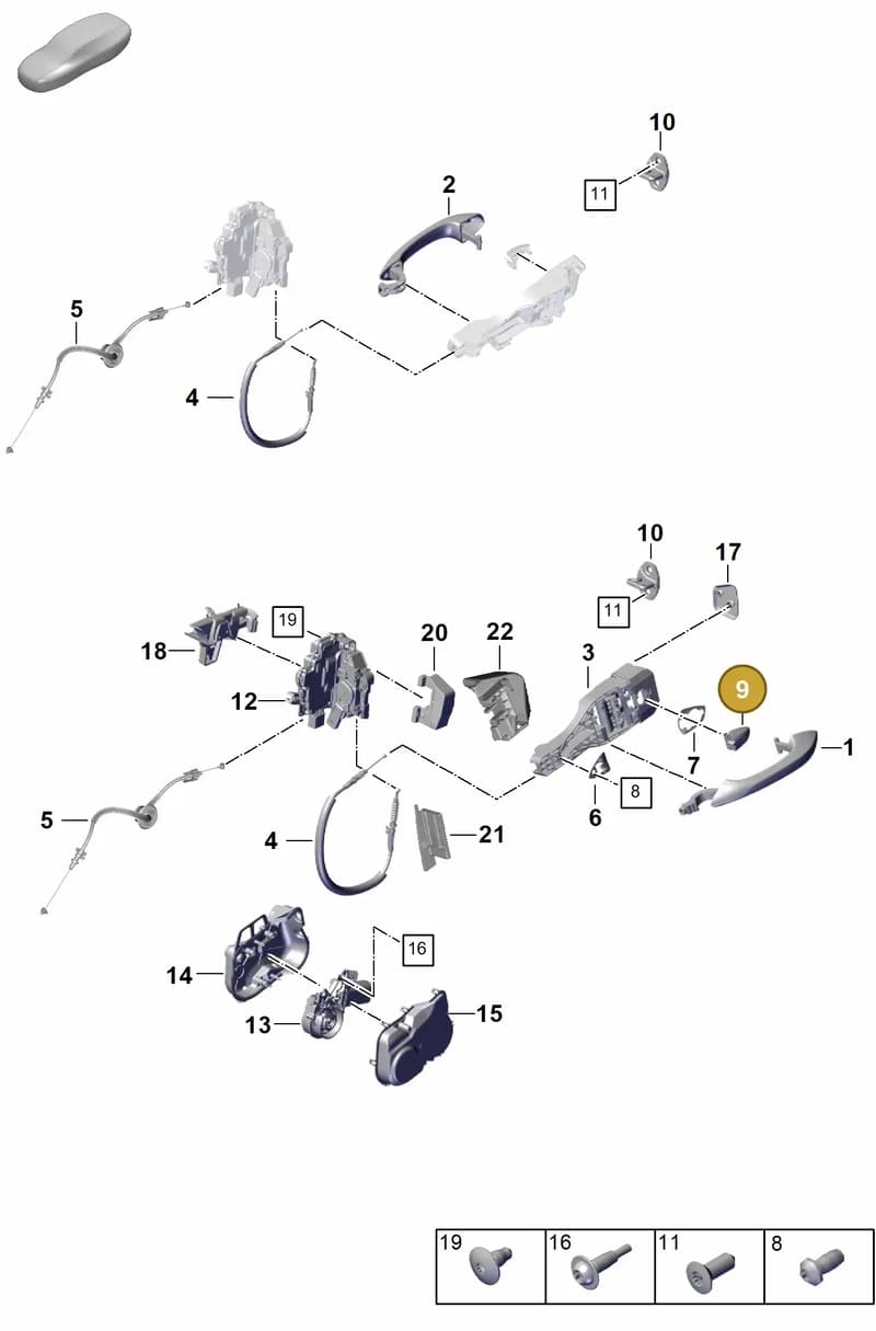 971837330A — Porsche Panamera (2023-2025) diagram p62804250, position 9