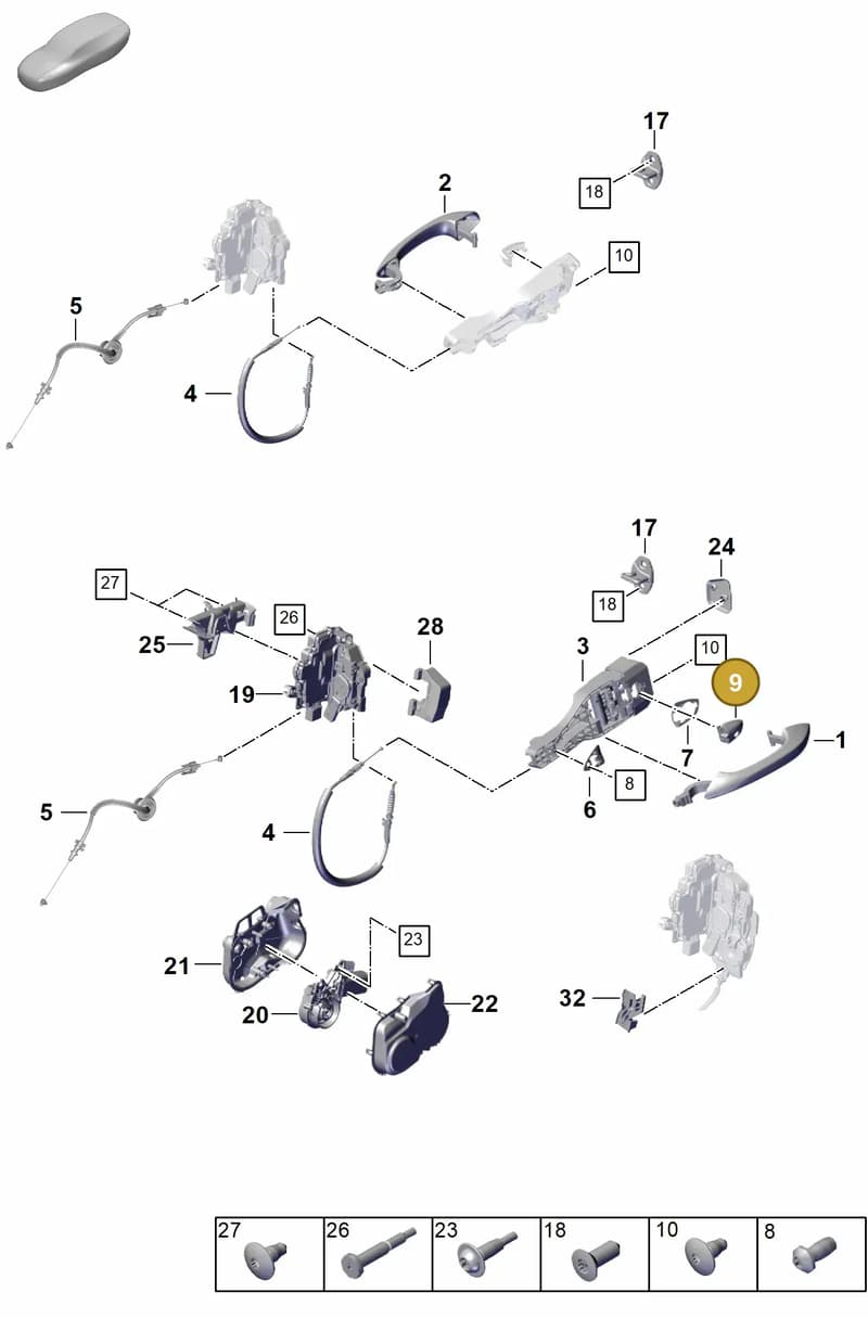 971837330A — Porsche Panamera (2023-2025) diagram p62804200, position 9