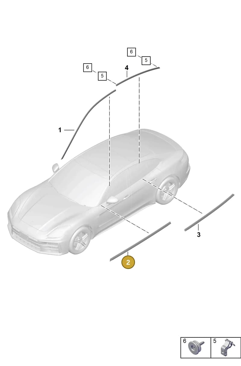 971837475B041 — Porsche Panamera (2023-) diagram p62810100, position 2