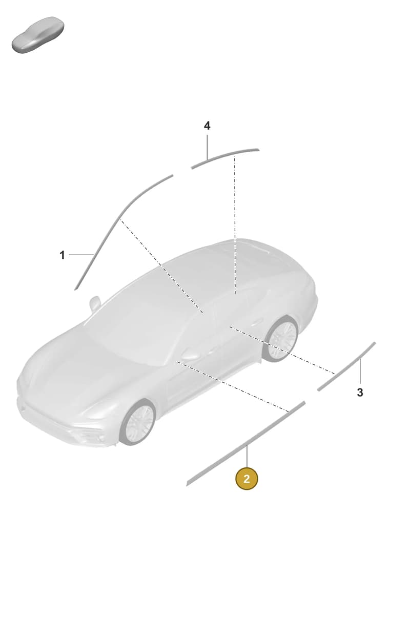 971837476A03C — Porsche Panamera (2020-2023) diagram p58810200, position 2