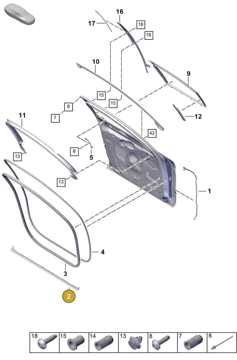 971837512A — Porsche Panamera (2023-2025) diagram p62804100, position 2
