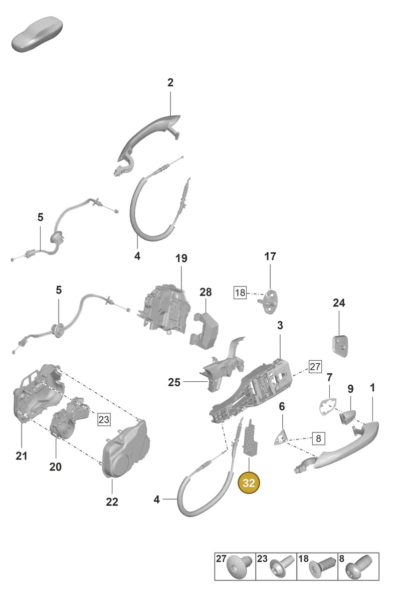 971837865A — Porsche Panamera (2020-2023) diagram p58804300, position 32