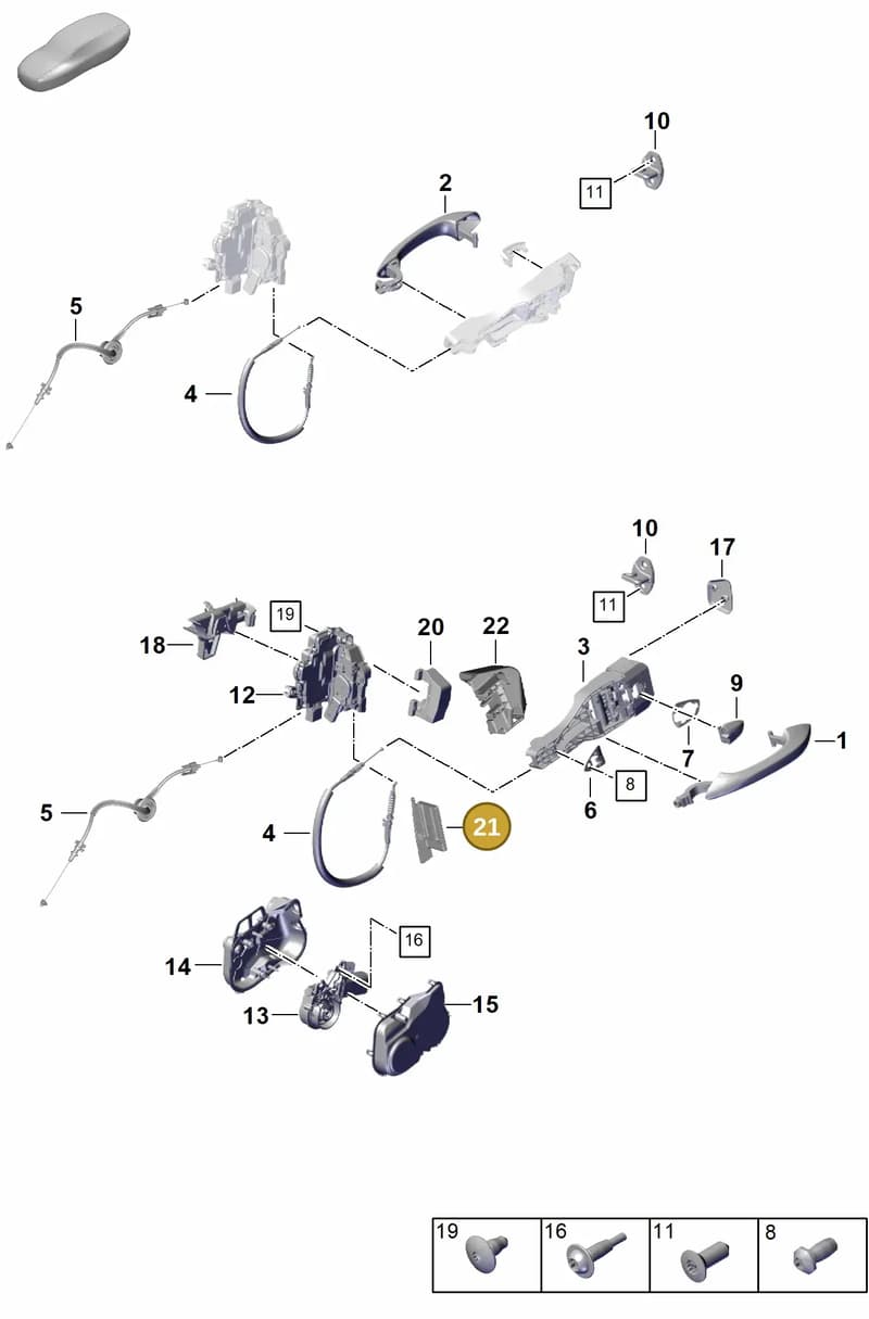 971837865A — Porsche Panamera (2023-2025) diagram p62804250, position 21