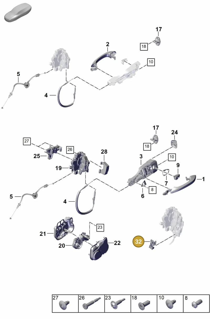 971837866 — Porsche Panamera (2023-2025) diagram p62804200, position 32