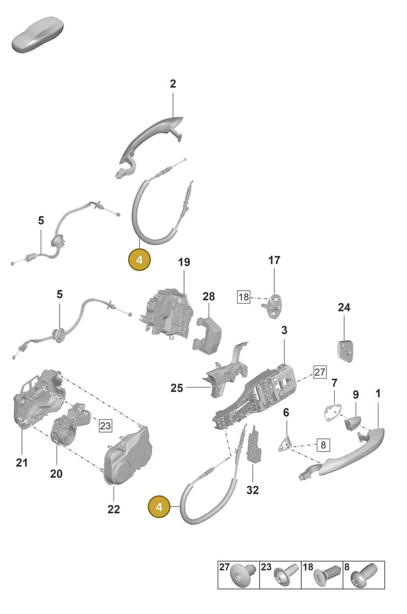 971839085C — Porsche Panamera (2020-2023) diagram p58804300, position 4