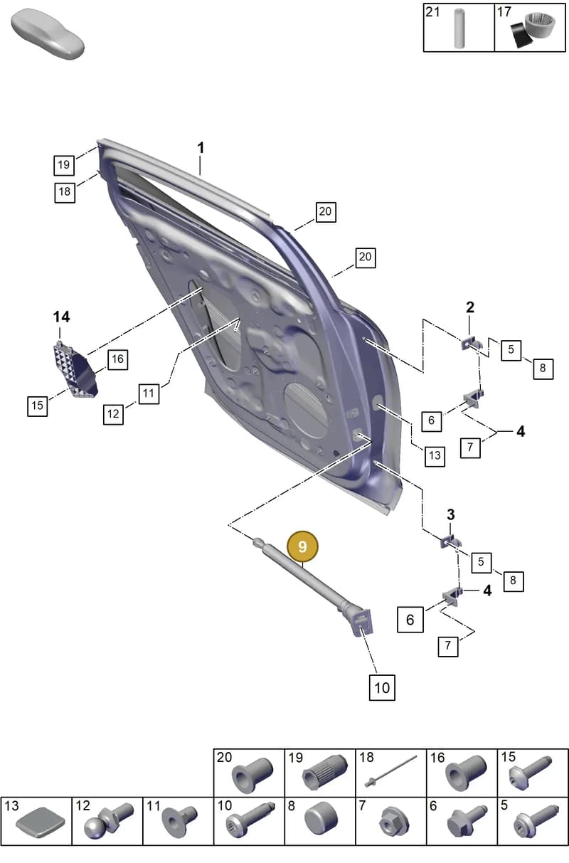 971839180B — Porsche Panamera (2023-2025) diagram p62804075, position 9