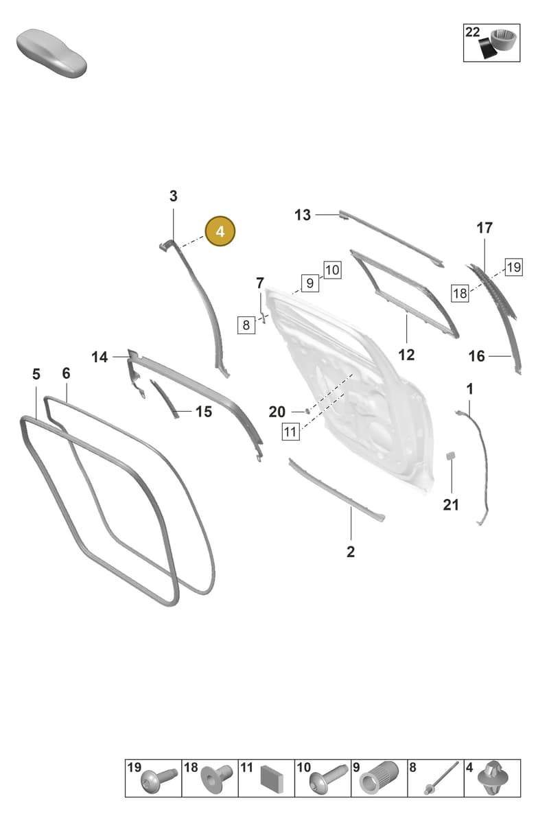 971839199A — Porsche Panamera (2020-2023) diagram p58804270, position 4