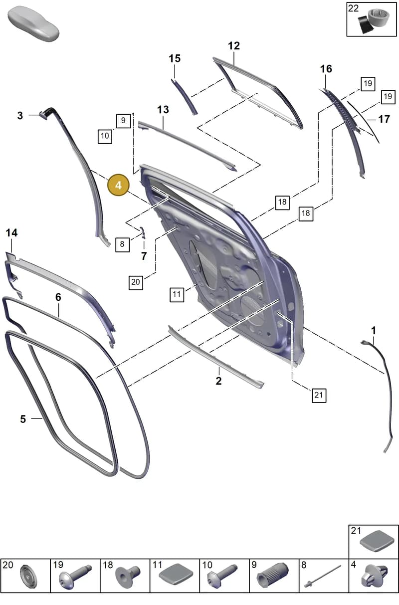 971839199A — Porsche Panamera (2023-2025) diagram p62804150, position 4
