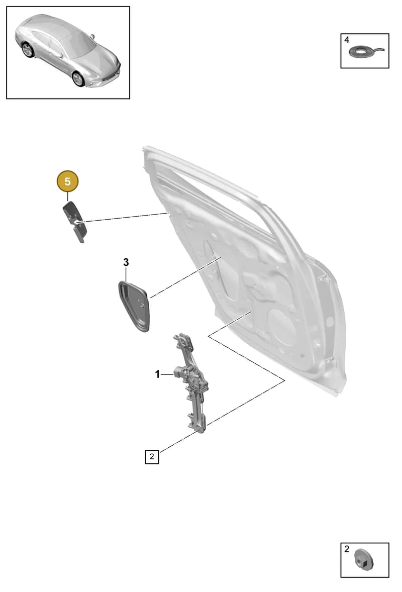 971839350 — Porsche Panamera (2016-2020) diagram p49804040, position 5