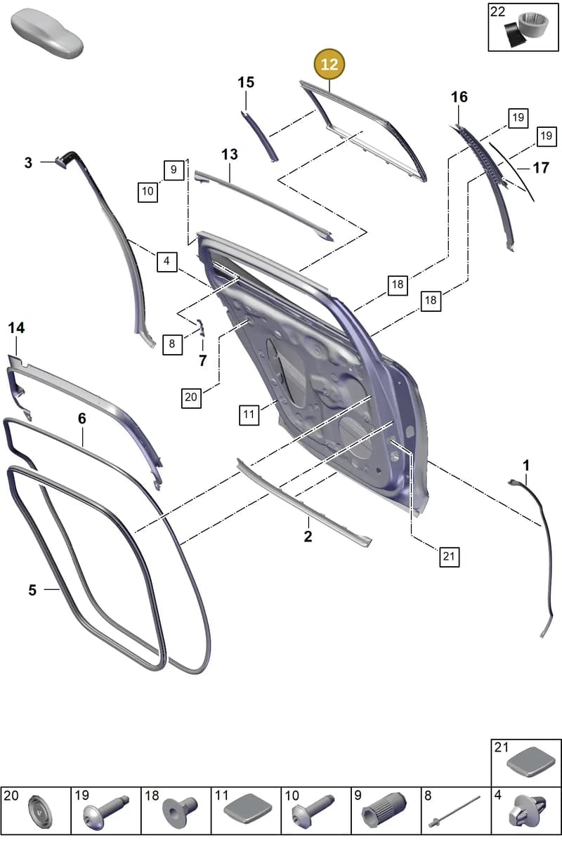 971839431B — Porsche Panamera (2023-2025) diagram p62804150, position 12