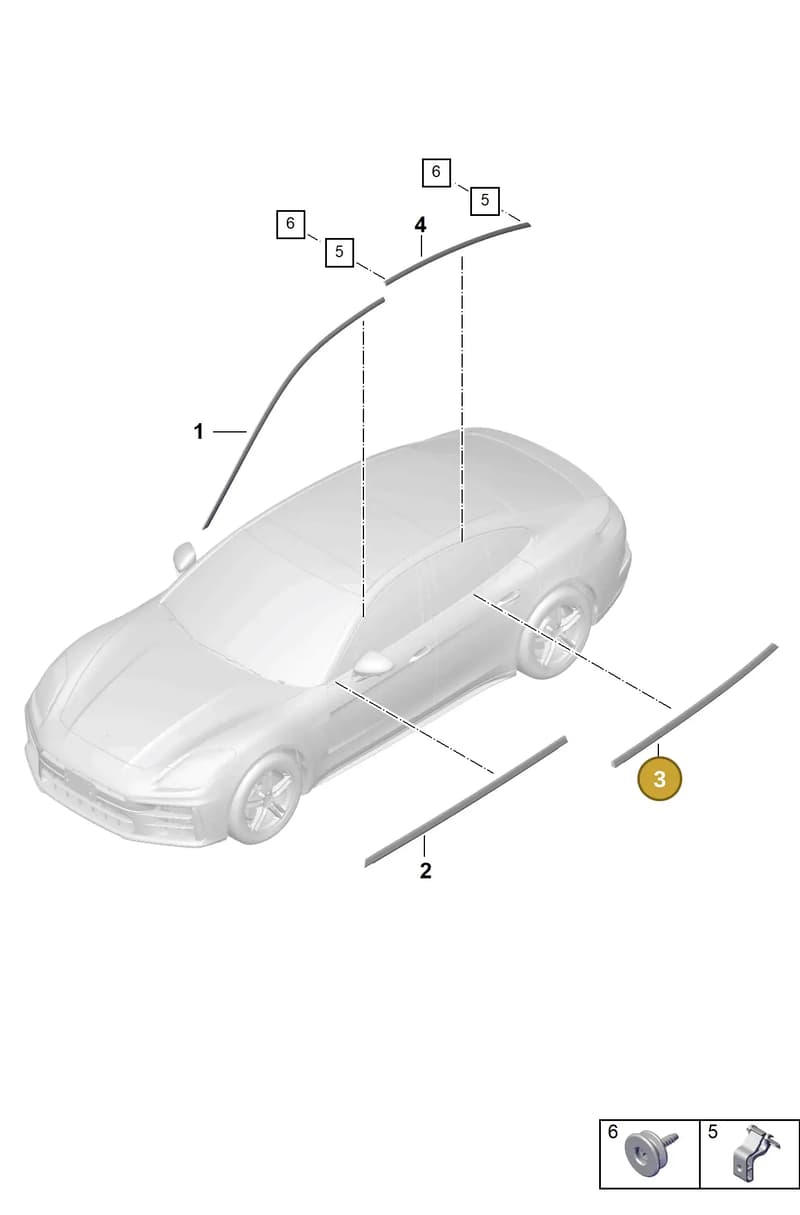 971839476B041 — Porsche Panamera (2023-) diagram p62810100, position 3