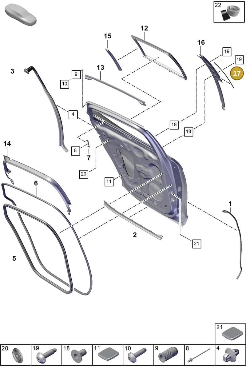 971839671A — Porsche Panamera (2023-2025) diagram p62804175, position 17
