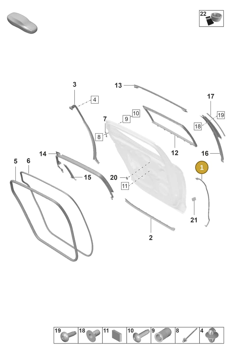 971839774 — Porsche Panamera (2020-2023) diagram p58804260, position 1