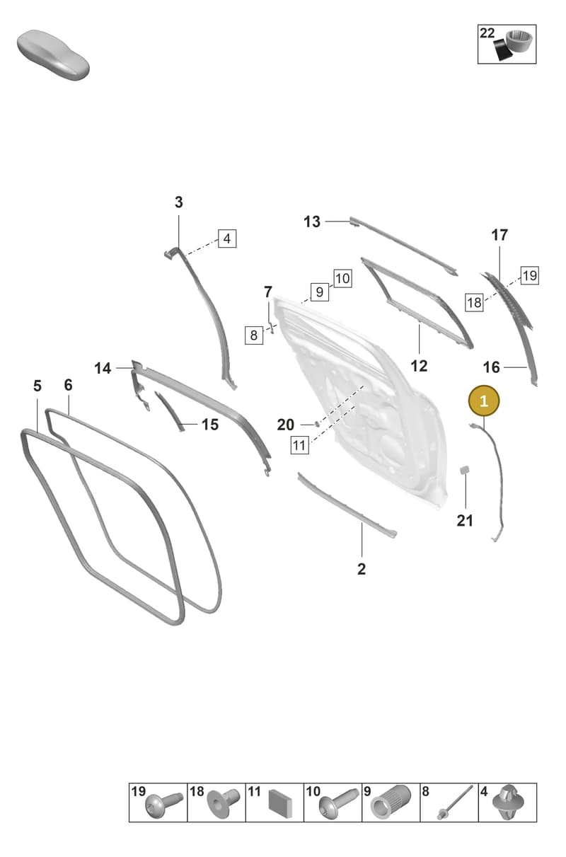 971839774 — Porsche Panamera (2020-2023) diagram p58804270, position 1