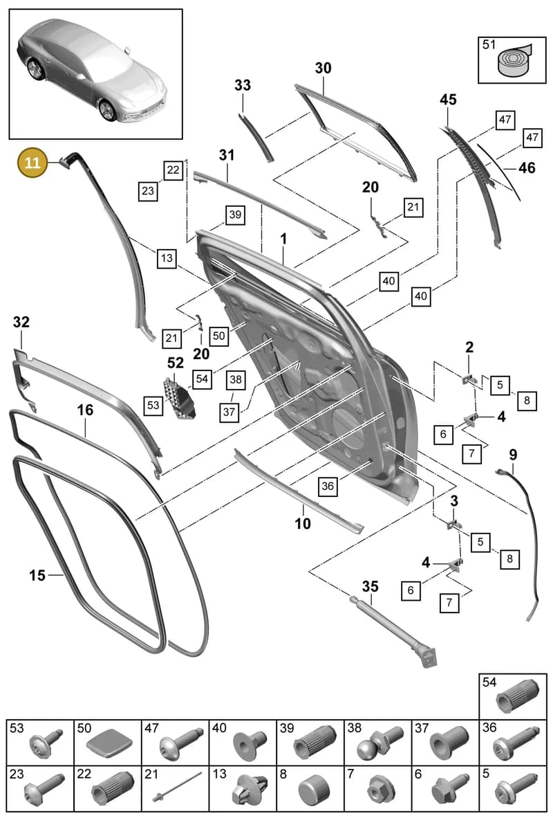 971839775 — Porsche Panamera (2016-2020) diagram p49804010, position 11