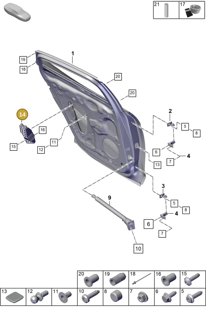 971839793D — Porsche Panamera (2023-2025) diagram p62804075, position 14