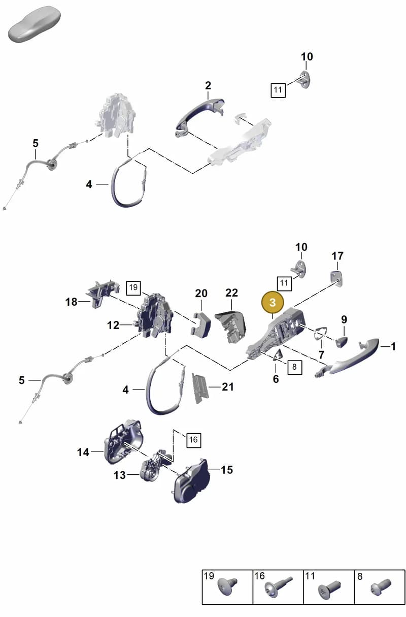 971839885D — Porsche Panamera (2023-2025) diagram p62804250, position 3