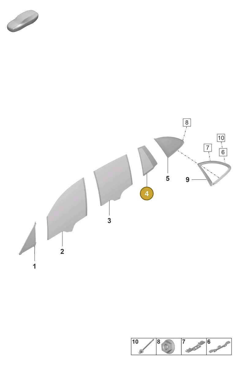 971845026AM — Porsche Panamera (2020-2023) diagram p58805250, position 4
