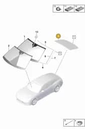 971845051JNVB Porsche Rear Window (Not Pretreated NVB)