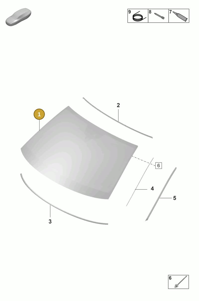 971845100QNVB — Porsche Panamera (2020-2023) diagram p58805100, position 1