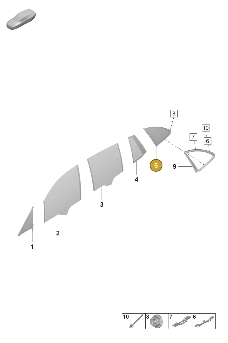971845298T — Porsche Panamera (2020-2023) diagram p58805250, position 5