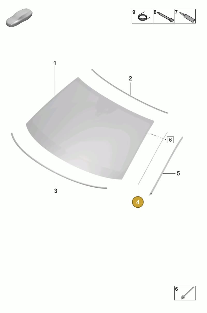 971845453A — Porsche Panamera (2020-2023) diagram p58805000, position 4