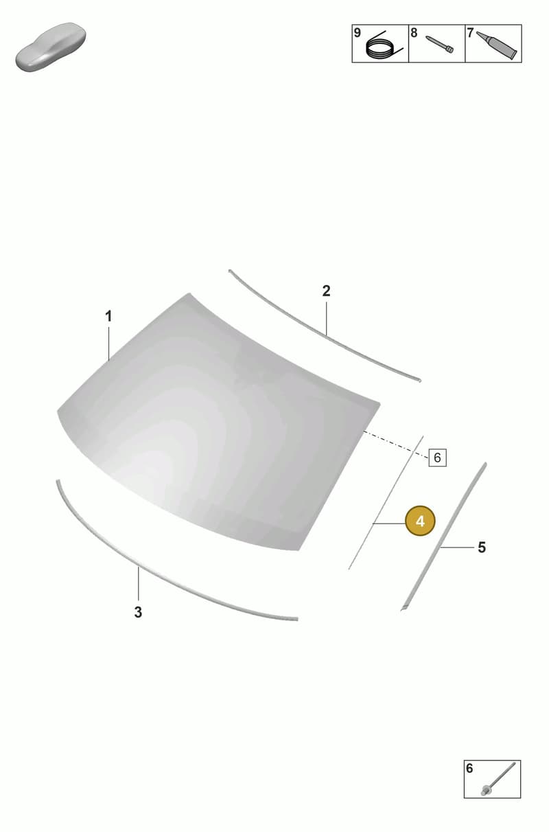 971845453A — Porsche Panamera (2020-2023) diagram p58805100, position 4