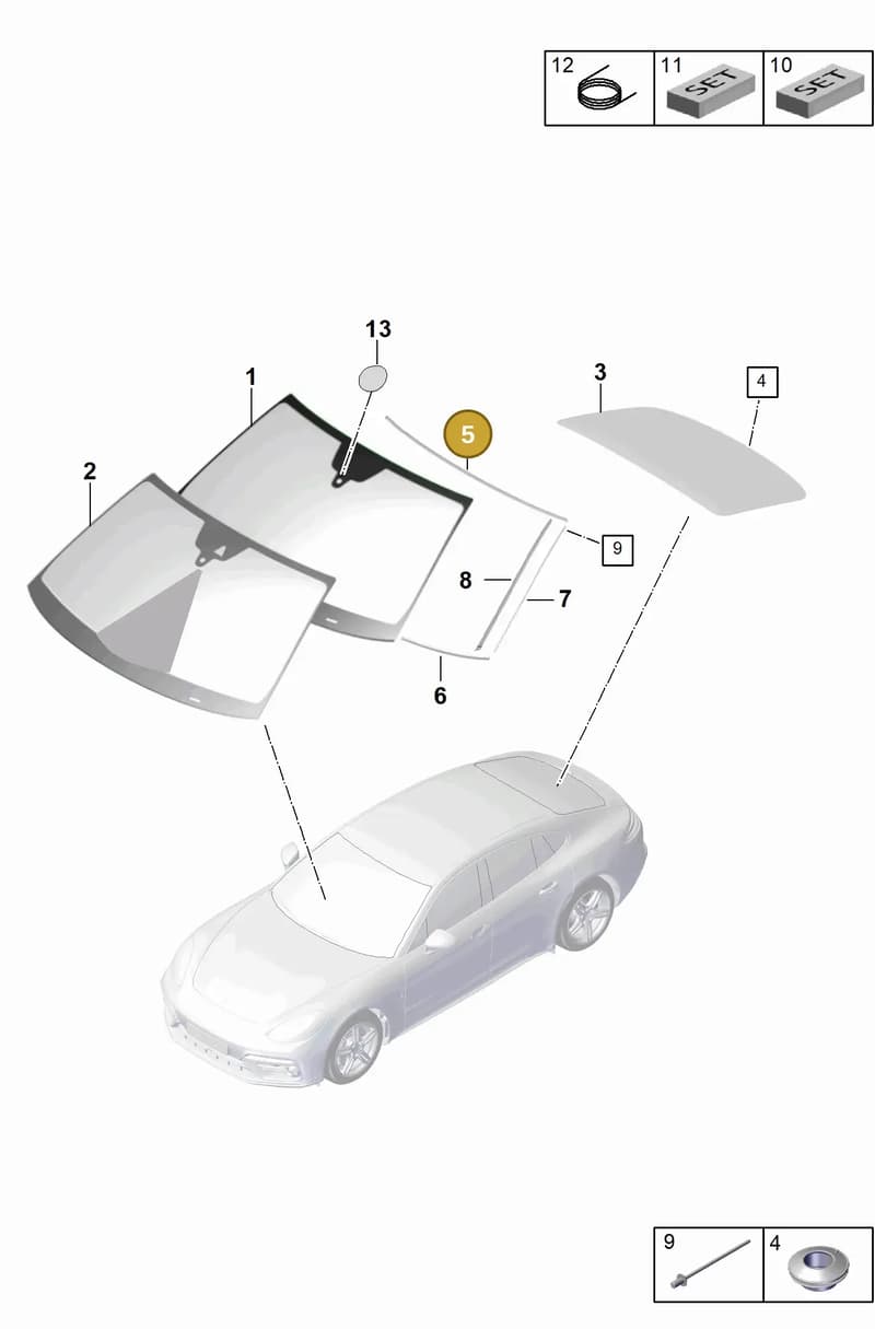 971845521B — Porsche Panamera (2016-2020) diagram p49805000, position 5