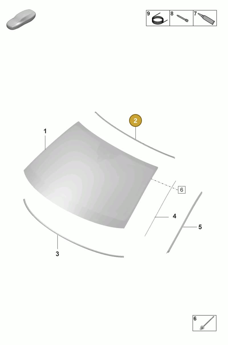 971845521B — Porsche Panamera (2020-2023) diagram p58805100, position 2