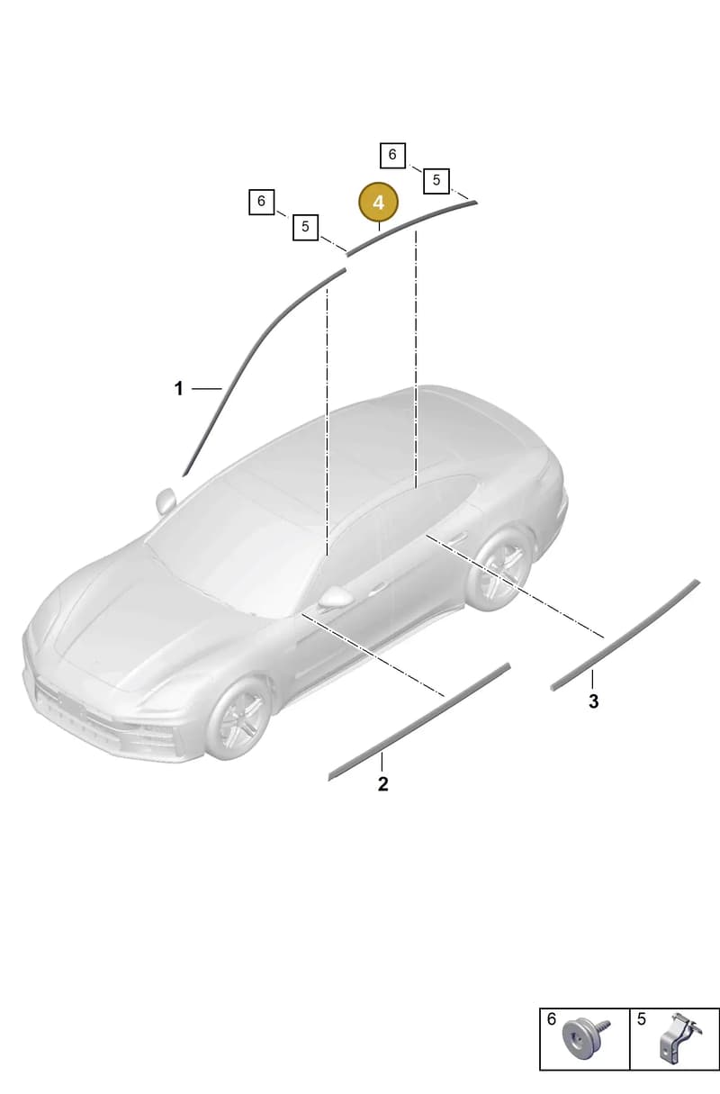 971853053H041 — Porsche Panamera (2023-) diagram p62810100, position 4